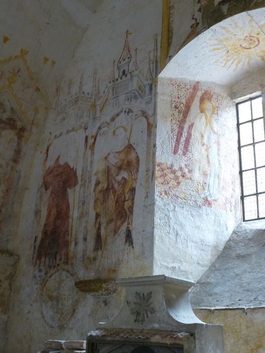 peintures monumentales de la chapelle, détail mur Est