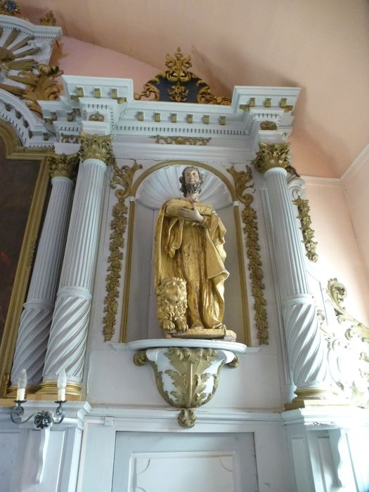 retable du maître-autel, statue niche droite du retable : saint Jérôme