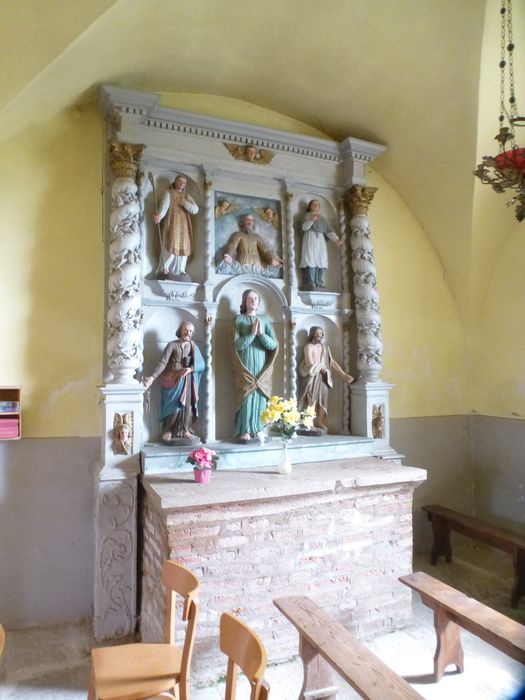 retable, vue de côté