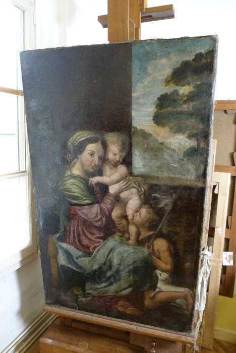 tableau : Vierge à l'Enfant et saint Jean-Baptiste