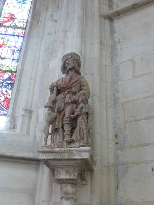 groupe sculpté : Saint Roch