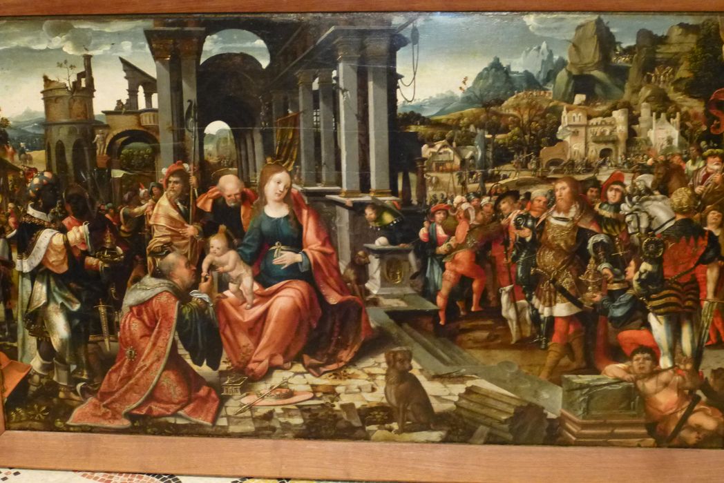 tableau : Adoration des Mages, vue partielle