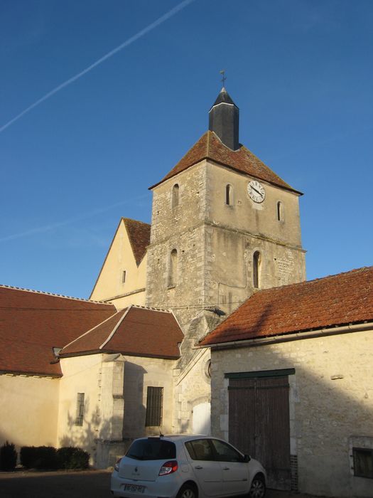 Eglise Notre-Dame : Clocher, élévation sud-ouest, vue générale