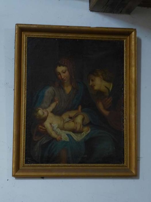 tableau : Vierge à l'Enfant - © Ministère de la Culture (France), Direction régionale des affaires culturelles de Bourgogne-Franche-Comté, tous droits réservés
