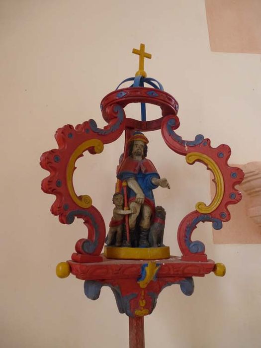 bâton de procession : Saint Roch - © Ministère de la Culture (France), Direction régionale des affaires culturelles de Bourgogne-Franche-Comté, tous droits réservés