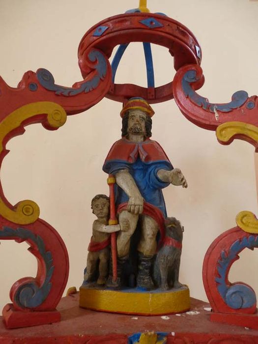 bâton de procession : Saint Roch - © Ministère de la Culture (France), Direction régionale des affaires culturelles de Bourgogne-Franche-Comté, tous droits réservés