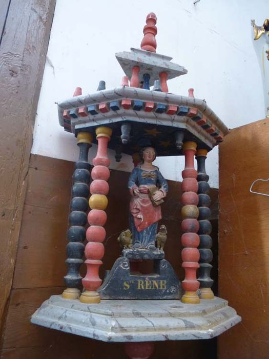 bâton de procession ; statuette : Sainte Reine - © Ministère de la Culture (France), Direction régionale des affaires culturelles de Bourgogne-Franche-Comté, tous droits réservés