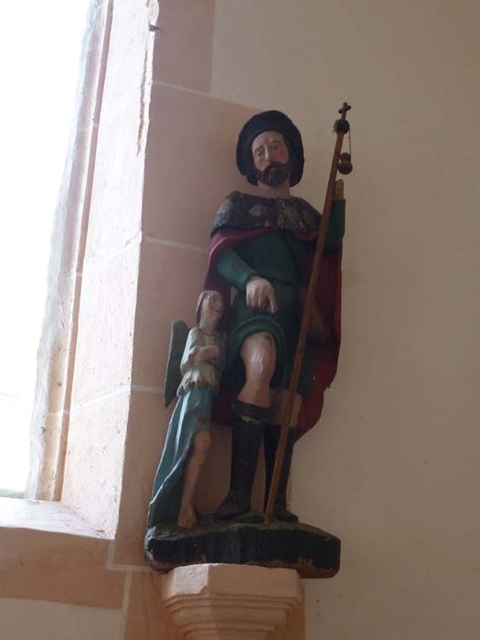 statue : Saint Roch - © Ministère de la Culture (France), Direction régionale des affaires culturelles de Bourgogne-Franche-Comté, tous droits réservés