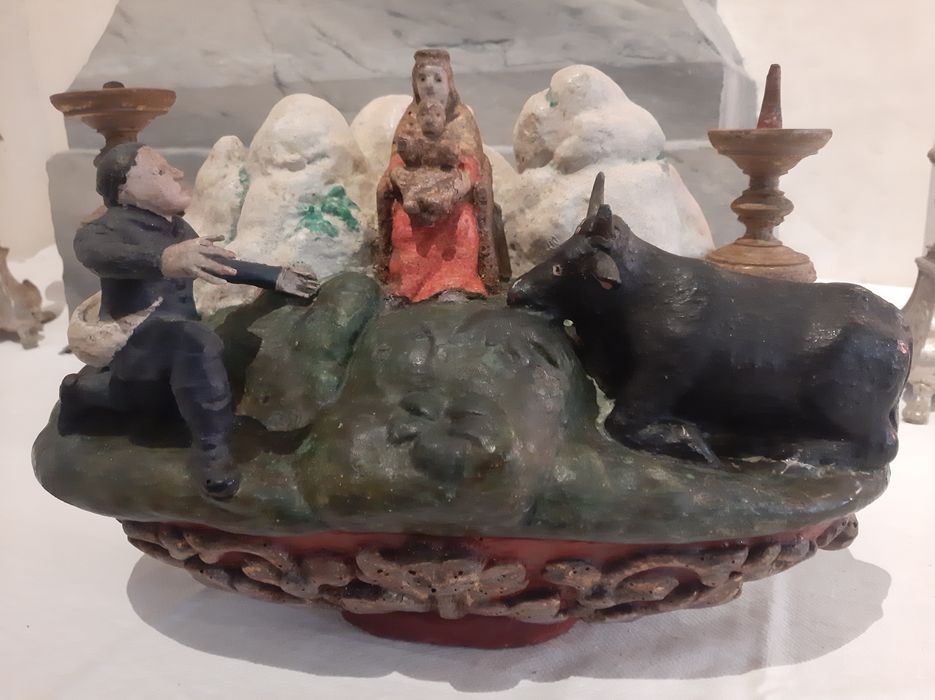 bâton de procession : La Vierge à l'Enfants