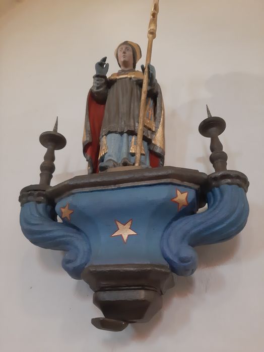 bâton de procession : saint évêque