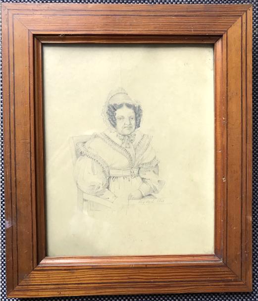 dessin : Portrait de Mademoiselle de Bazin