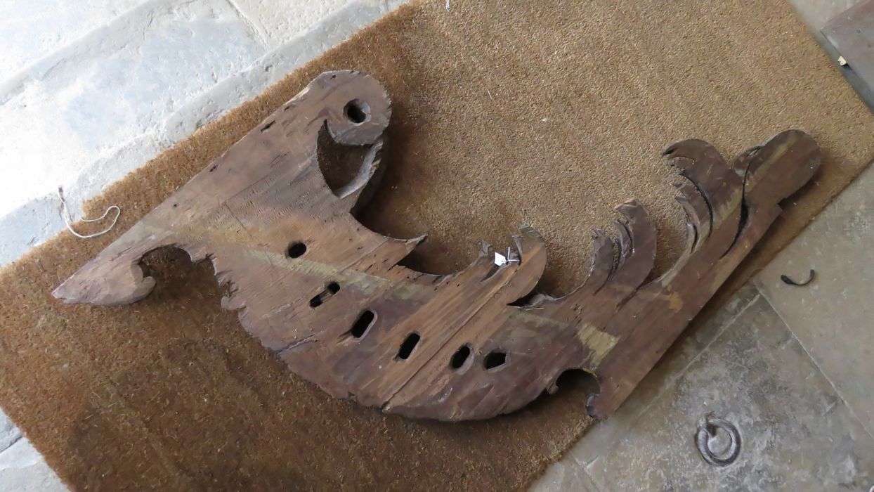 Fragments de décor de retable - Vue du revers