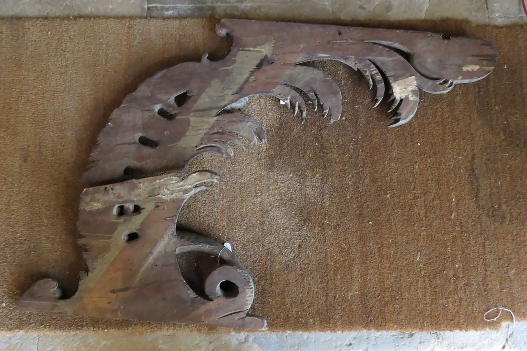 Fragments de décor de retable - Vue du revers