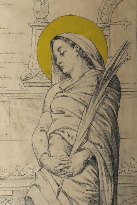 Cadre, tableau : Morts pour la France - Vue de détail - © conservation régionale des Monuments historiques Bourgogne-Franche-Comté