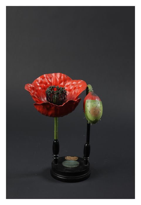 modèle de fleur articulé Brendel : coquelicot