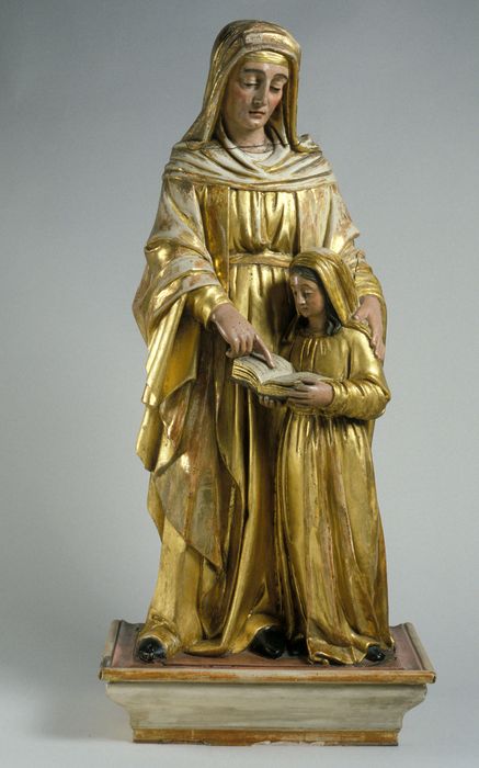 groupe sculpté : Education de la Vierge (l’) - © Service de la documention des musées de la Ville de Dijon - Tous droits réservés 