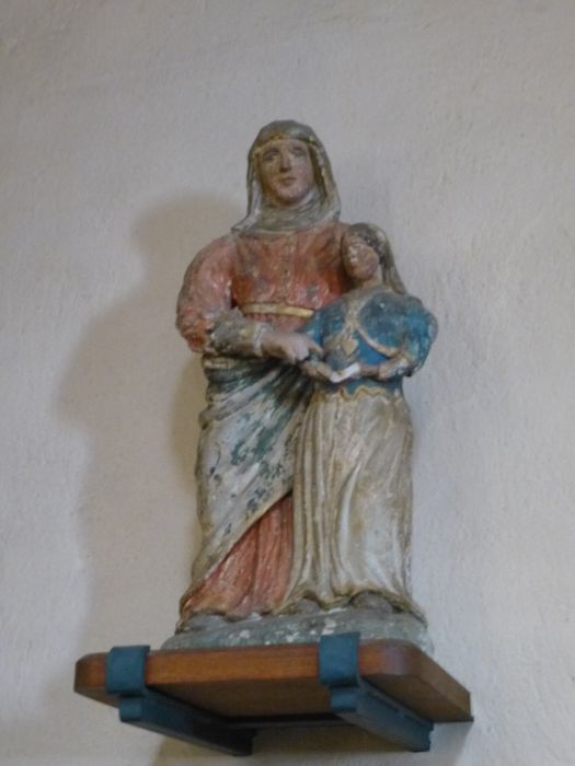 groupe sculpté : Education de la Vierge - © Ministère de la Culture (France), Direction Régionale des Affaires Culturelles de Bourgogne-Franche-Comté – Tous droits réservés 