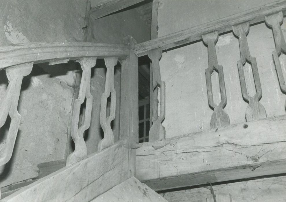 escalier, détail de la rampe d’escalier