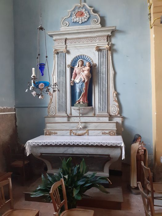 retable latéral nord, statue : Vierge à l’Enfant