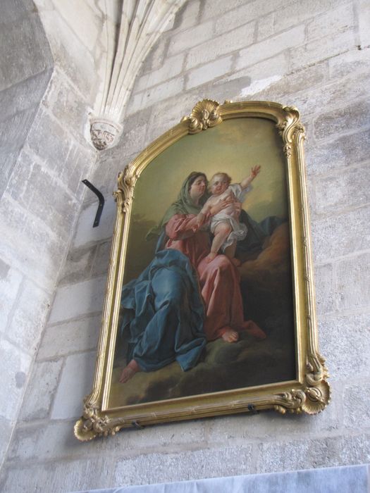 tableau et son cadre : Vierge à l'Enfant - © Ministère de la Culture (France), Direction Régionale des Affaires Culturelles de Bourgogne-Franche-Comté – Tous droits réservés 