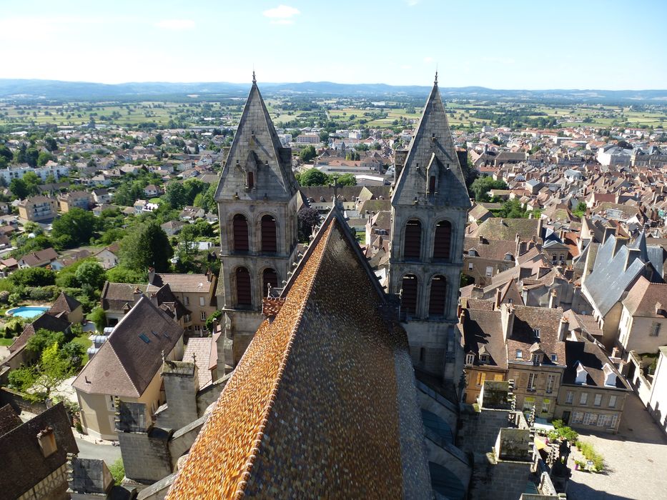 toiture de la nef depuis le clocher de la cathédrale