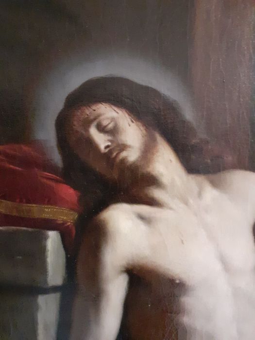 tableau : le Christ mort et la Vierge, détail