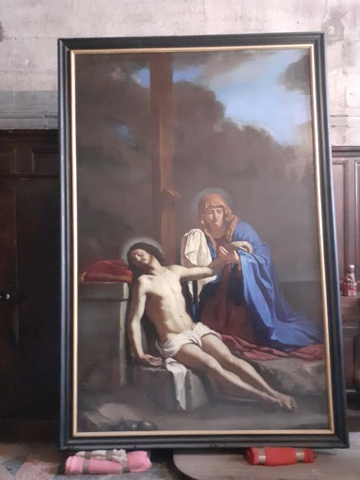 tableau : le Christ mort et la Vierge - © Ministère de la Culture (France), Direction Régionale des Affaires Culturelles de Bourgogne-Franche-Comté – Tous droits réservés 