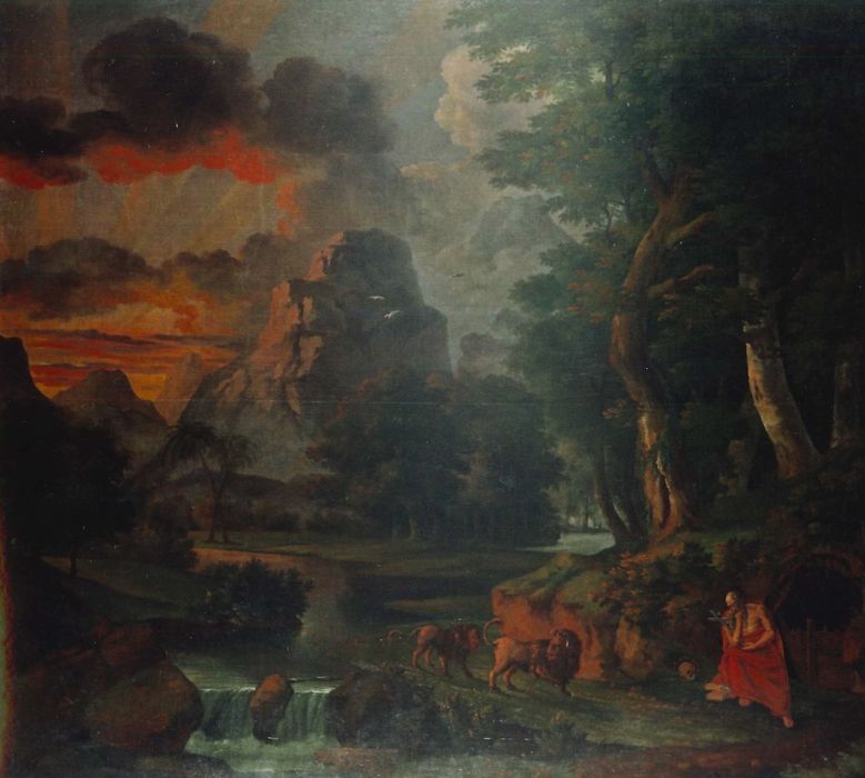 tableau : Paysage avec saint Jérôme