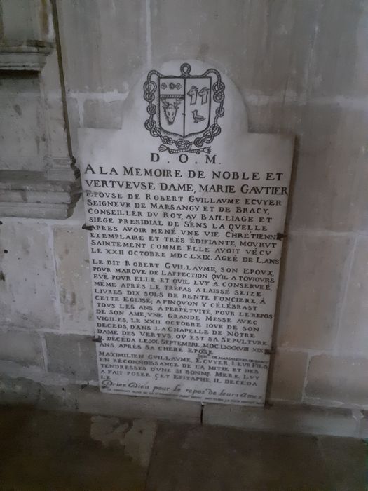 plaque commémorative de Marie Gautier et Robert Guillaume