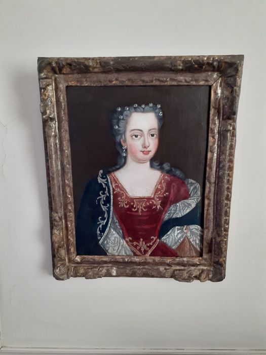 Tableau et son cadre : Portrait de femme
