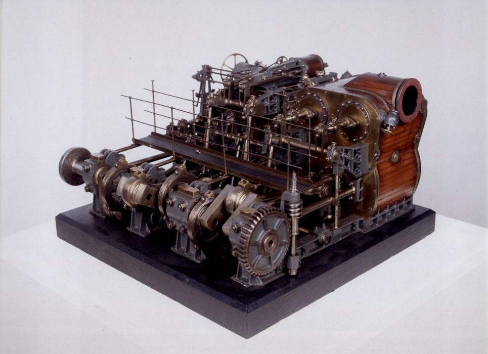 maquette d’une machine à vapeur du croiseur de Wattignies - © Ministère de la Culture (France), Direction Régionale des Affaires Culturelles de Bourgogne-Franche-Comté ; Académie François Bourdon – Tous droits réservés