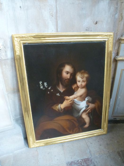 tableau : Saint Joseph et l’Enfant - © Ministère de la Culture (France), Direction Régionale des Affaires Culturelles de Bourgogne-Franche-Comté – Tous droits réservés 