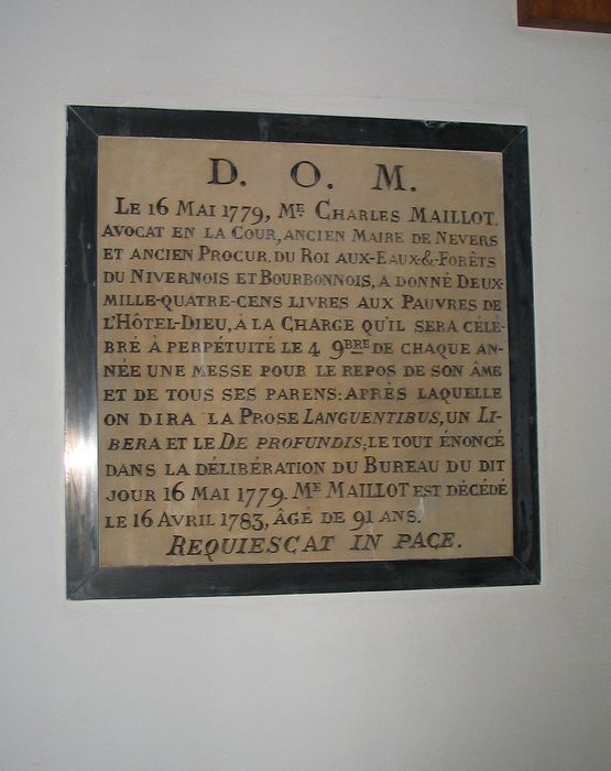 Plaque commémorative de Charles Maillot