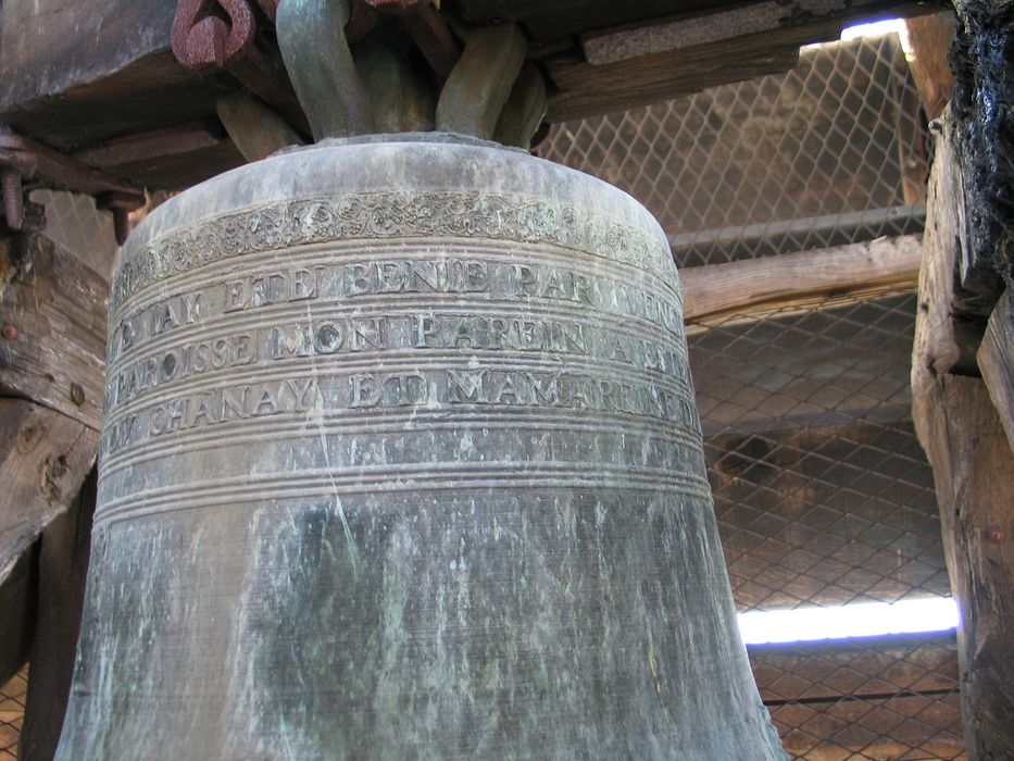 cloche, détail de l’inscription