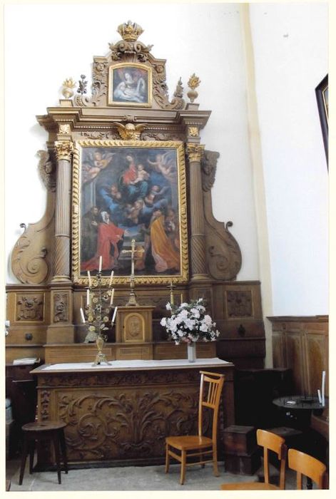 tableau : Vierge à l’Enfant adorée par les anges