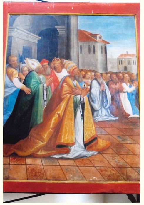 tableau (volet de polyptyque) : Miracle de Lépante