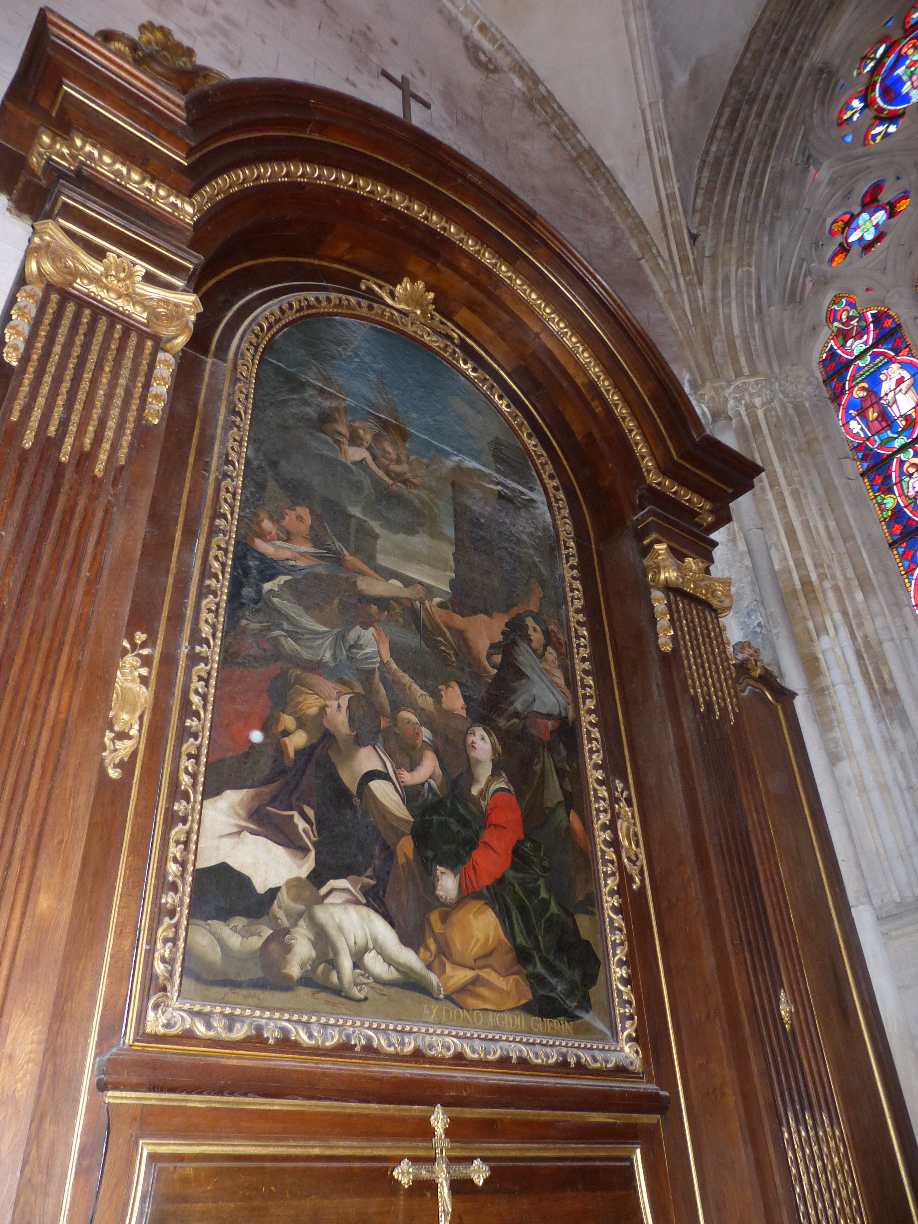 autel et tableau : Massacre des innocents (chapelle Saint-Martin des Fonts)