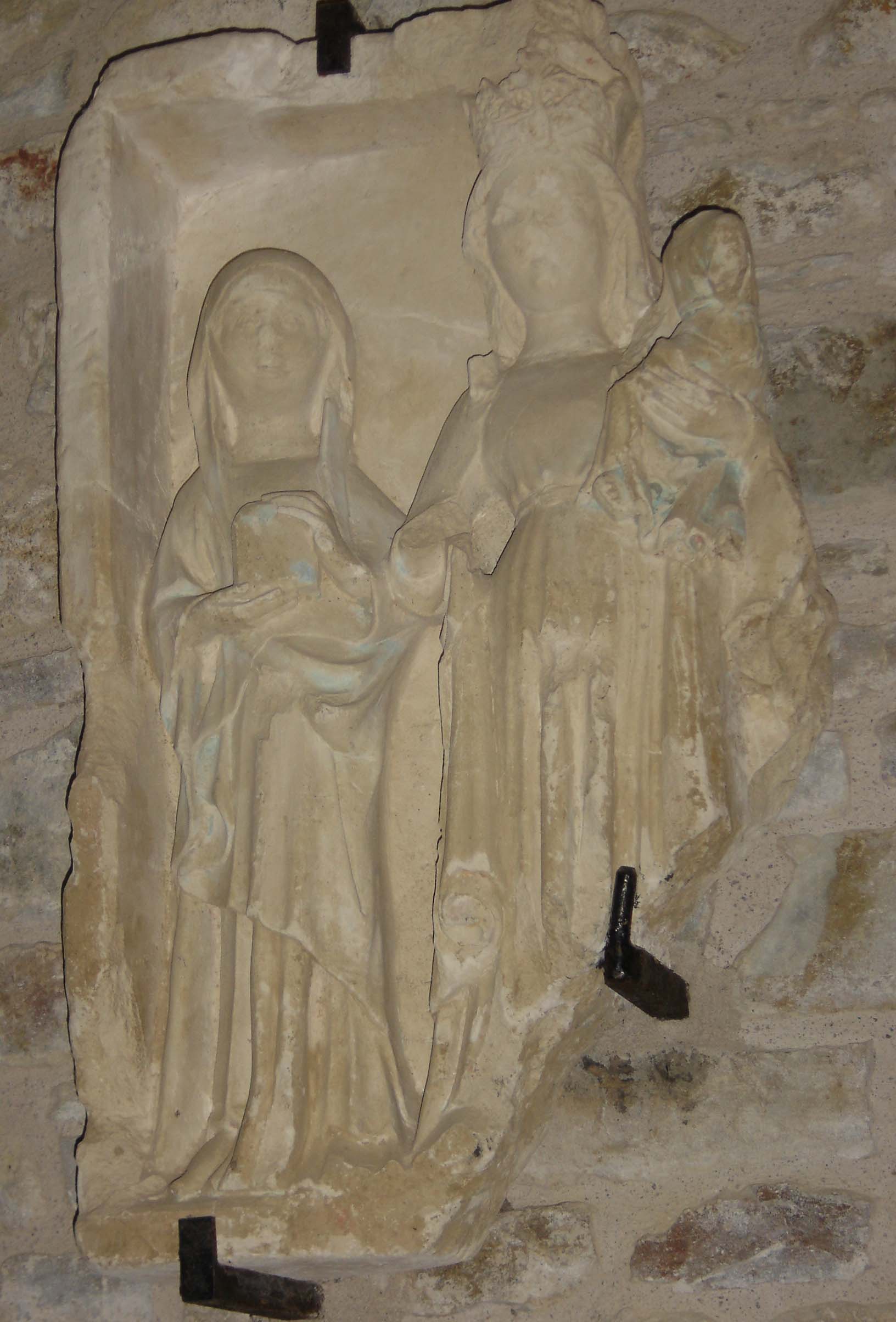 haut-relief : Vierge et sainte femme