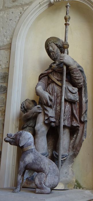 groupe sculpté : Saint Roch