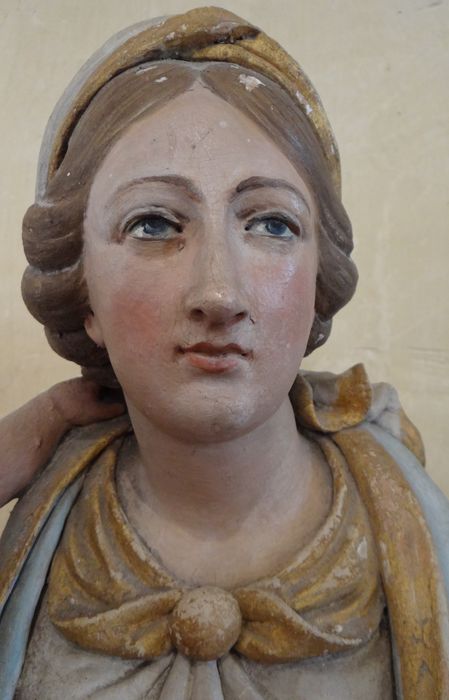 statue : Vierge à l’Enfant, détail