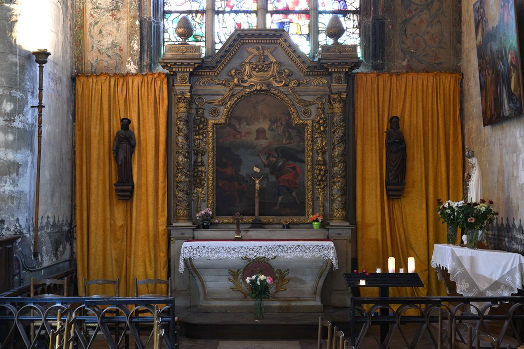 retable latéral sud, tableau : Deux hommes chassés par un ange exterminateur