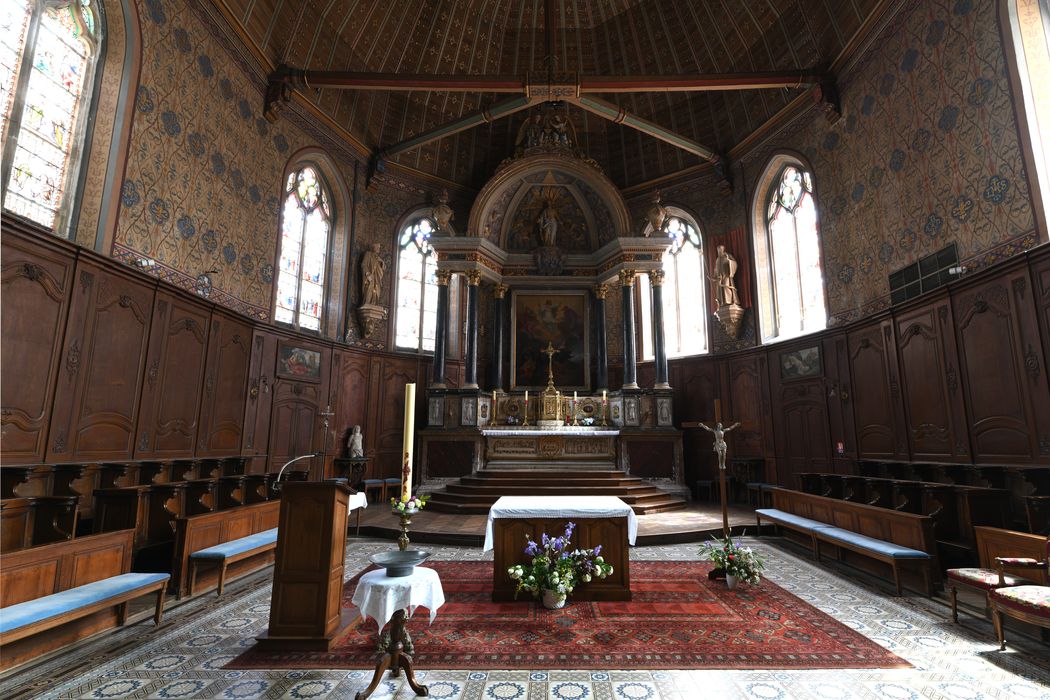 lambris de revêtement (boiseries du choeur), maître-autel