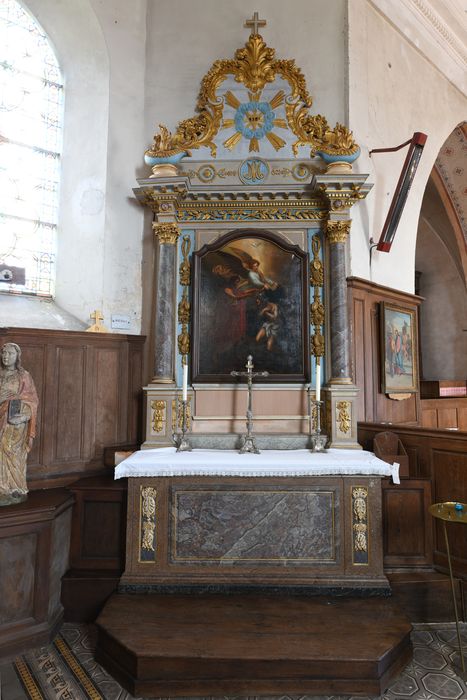 autel et retable de la Vierge, tableau : Baptême du Christ (le)