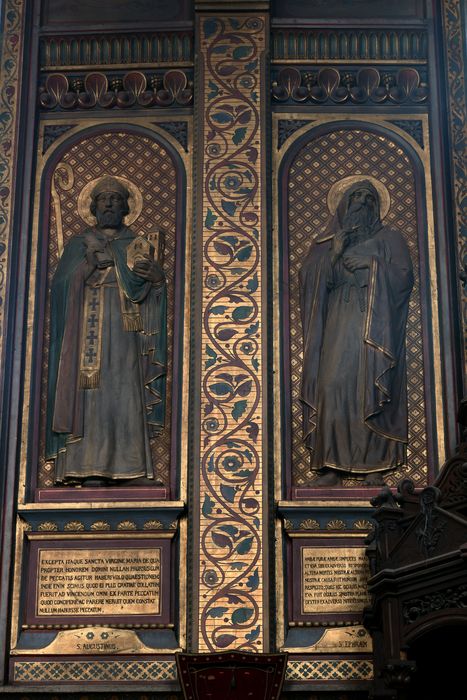 bas-reliefs : Saint Augustin, saint Ephrem le Syrien