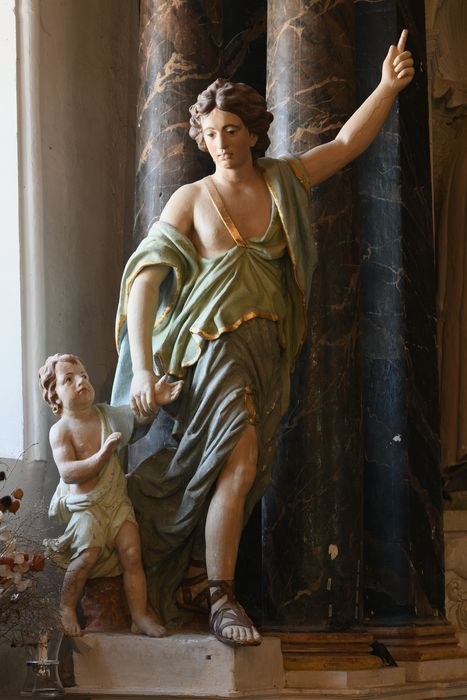 groupe sculpté : Ange gardien