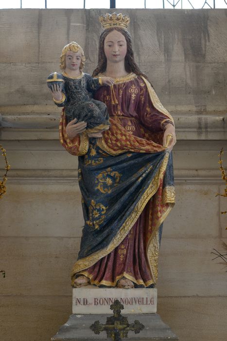 statue : Vierge à l'Enfant dite Notre-Dame de Bonne Nouvelle - © Ministère de la Culture (France), Direction Régionale des Affaires Culturelles de Normandie – Tous droits réservés 