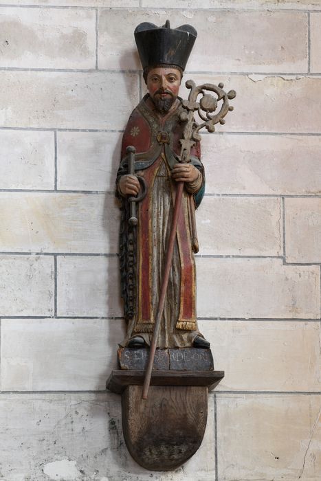 statue : Saint Léonard - © Ministère de la Culture (France), Direction Régionale des Affaires Culturelles de Normandie – Tous droits réservés 