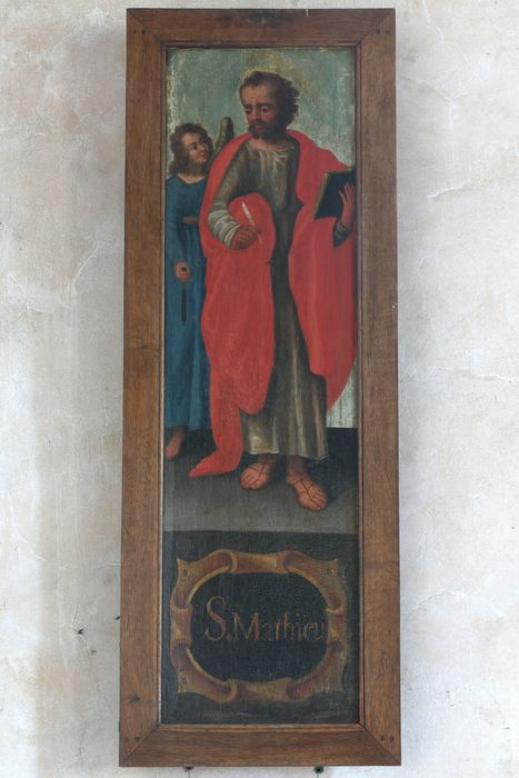 peinture (panneau peint) : Saint Matthieu - © Ministère de la Culture (France), Direction Régionale des Affaires Culturelles de Normandie – Tous droits réservés 