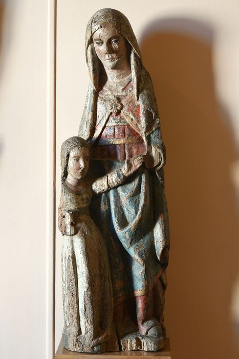 groupe sculpté : Sainte Anne et la Vierge - © Ministère de la Culture (France), Direction Régionale des Affaires Culturelles de Normandie – Tous droits réservés 