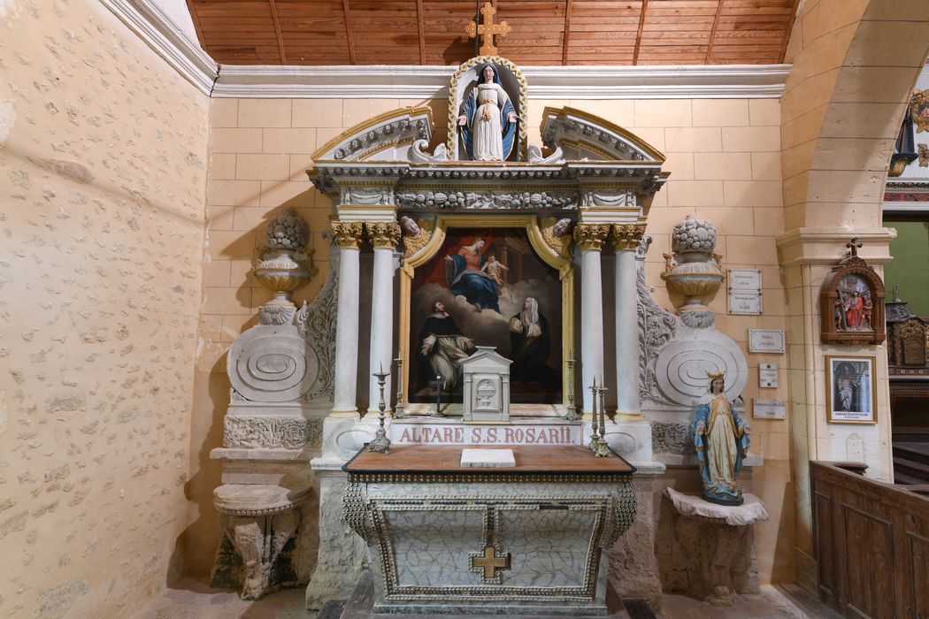 retable latéral, tableau : Remise du rosaire (la)